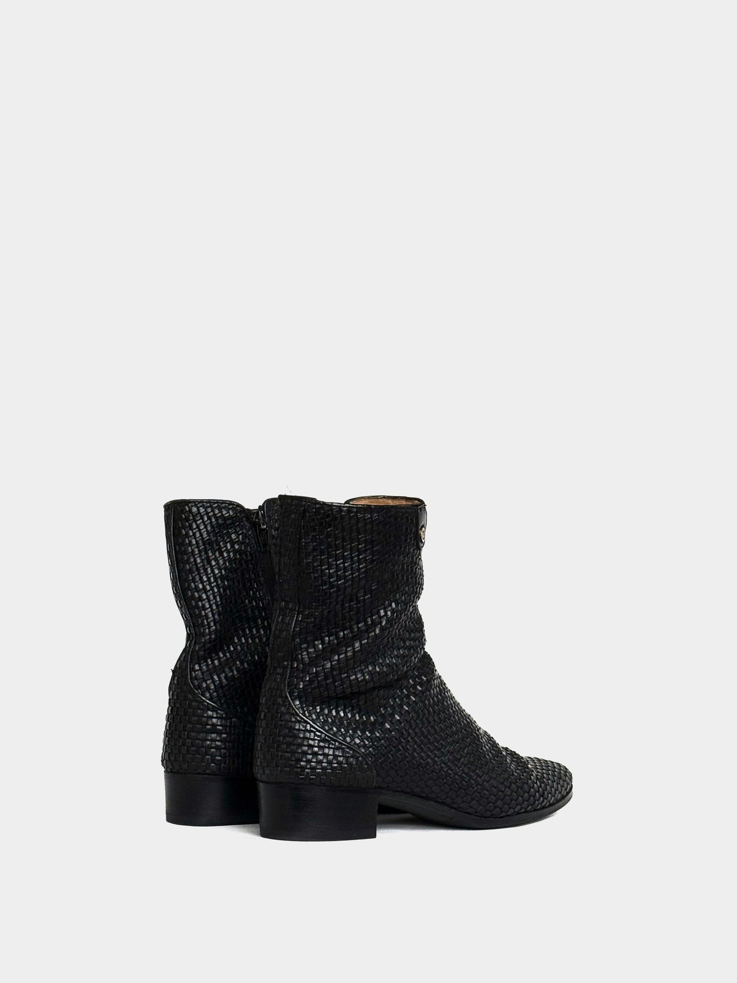'70s Tanino Crisci Woven Boots in Leather