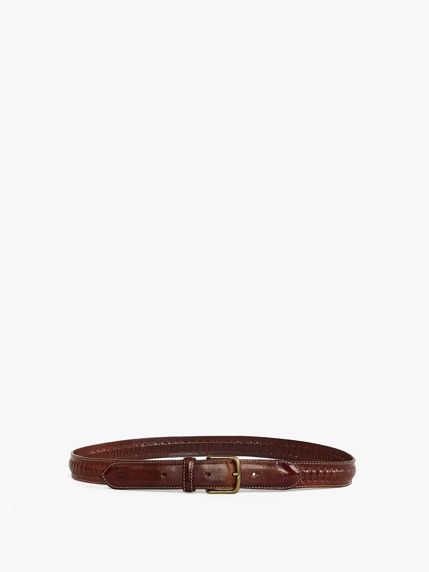 Vintage Giorgio Armani Woven Belt in Leather
