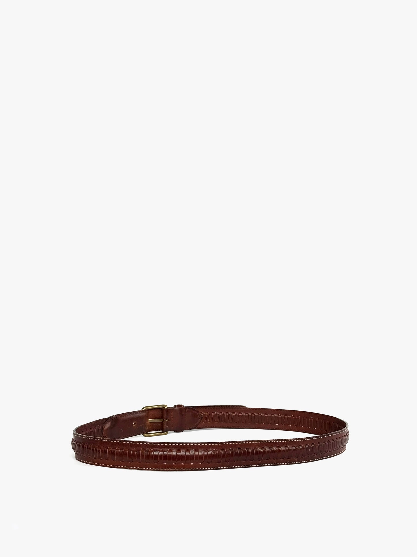 Vintage Giorgio Armani Woven Belt in Leather