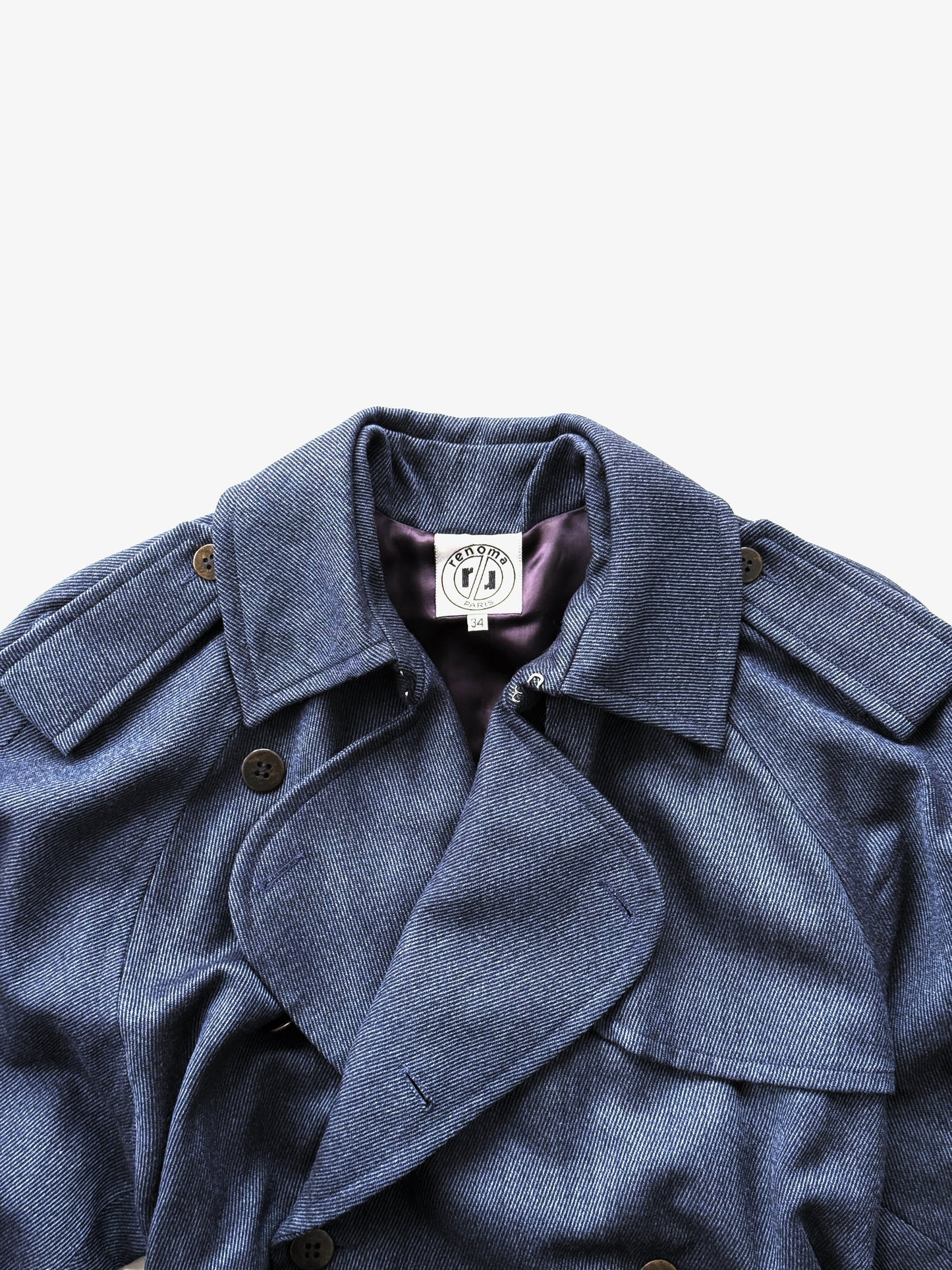 '80s Renoma Paris Short Trench Blouson in Wool