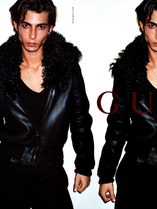 01AW Gucci by Tom Ford Woven Belt in Leather