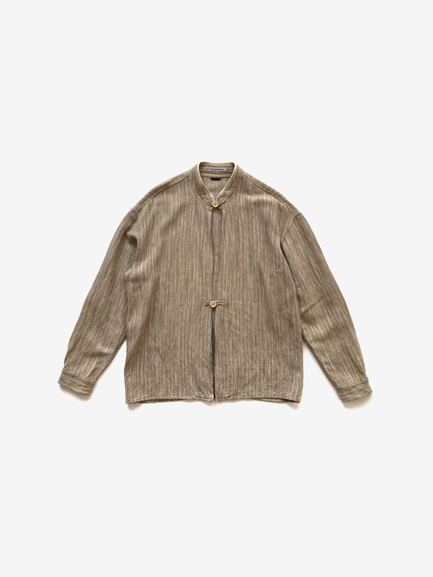 94SS Emporio Armani Mao Coller Shirts in Linen