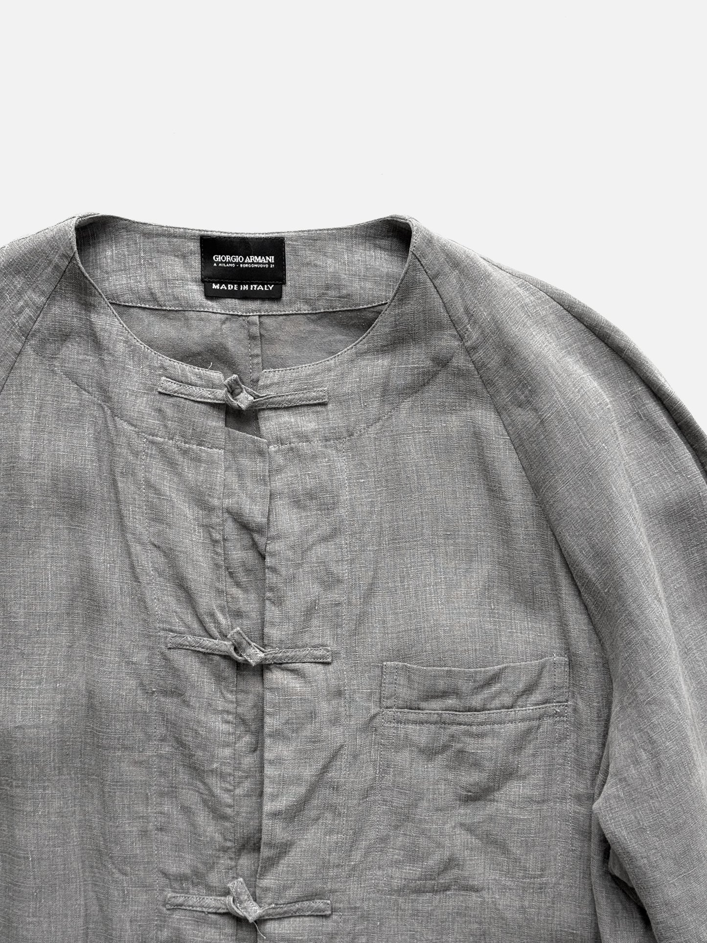 '00s Giorgio Armani Mandarin Jacket in Linen