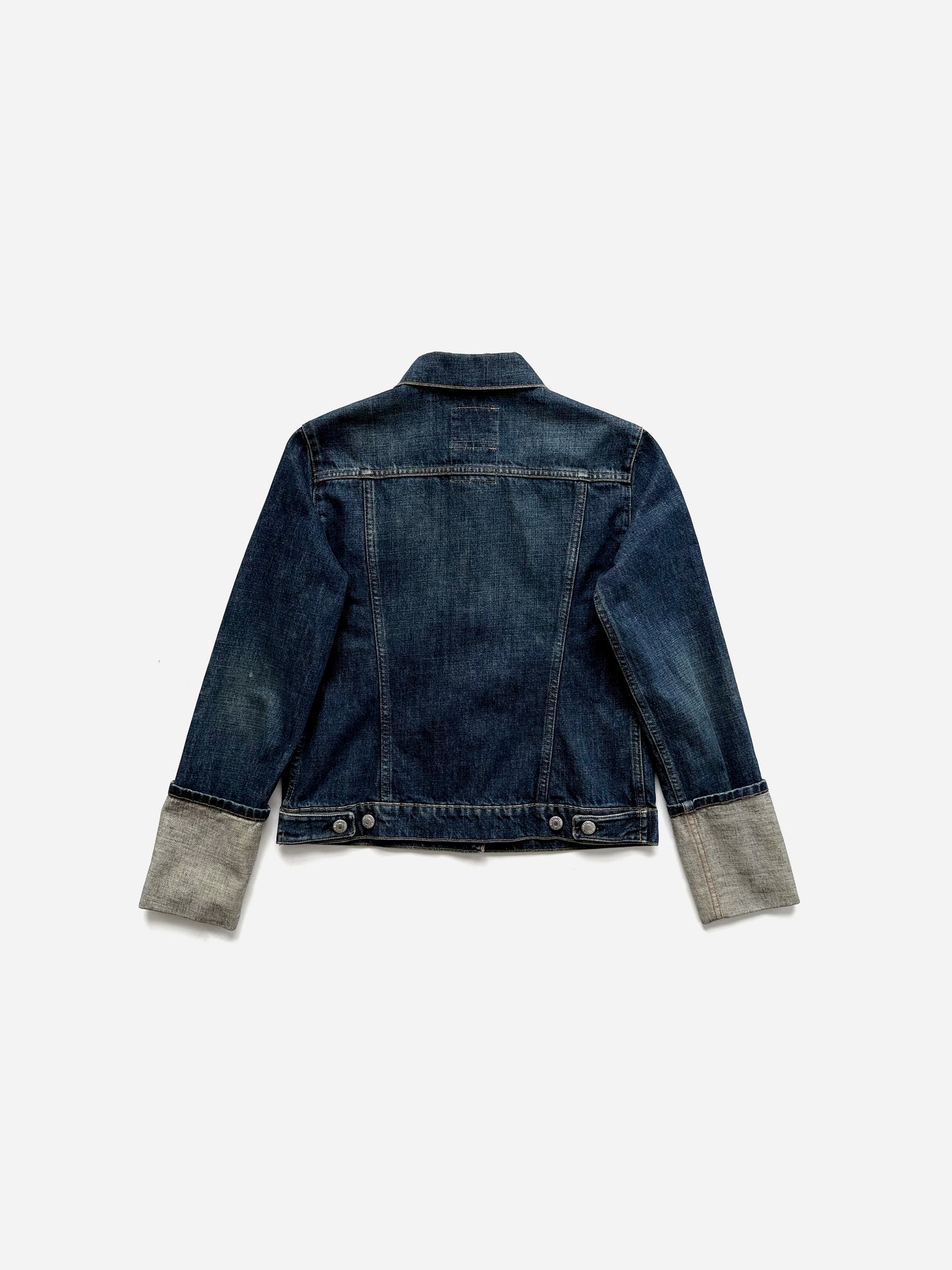 Helmut Lang Trucker Jacket with Turn Up Sleeves in Cotton