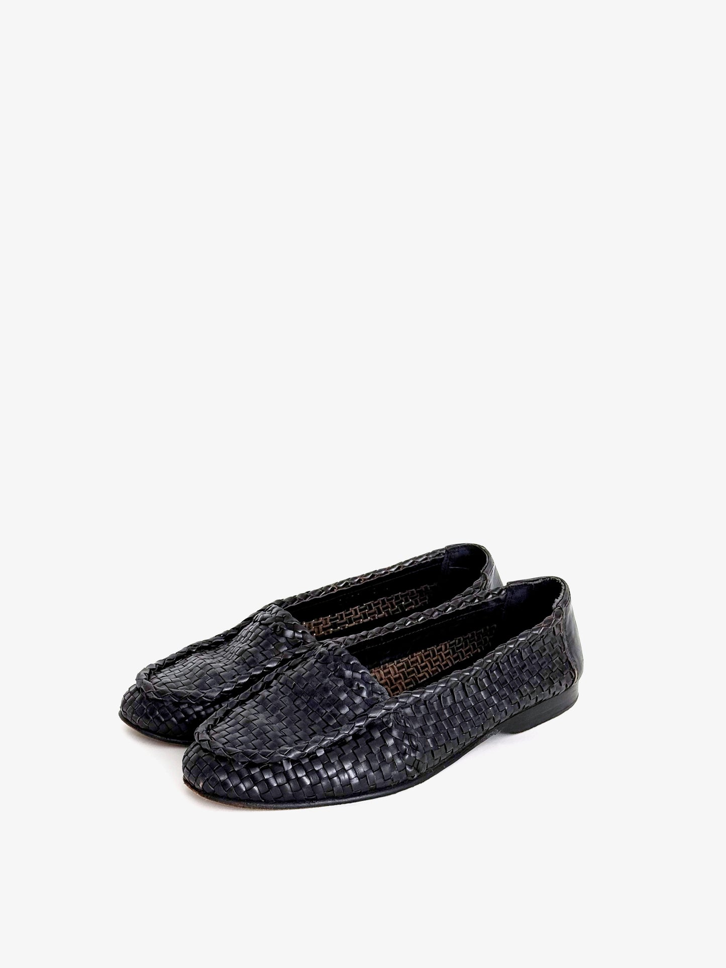 Bragano Woven Loafers in Leather