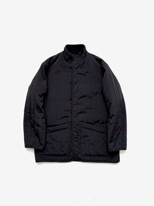 '90s Giorgio Armani Classico Quilted Mao Collar Jacket in Polyester