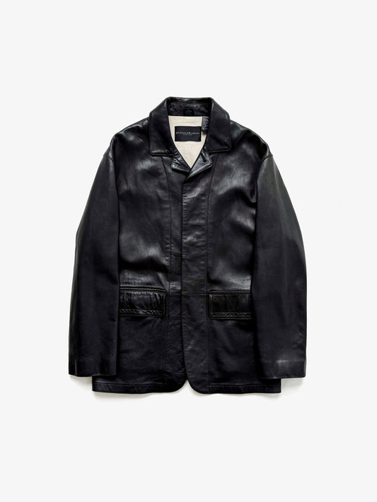 '00s Donna Karan New York Chore Jacket in Leather