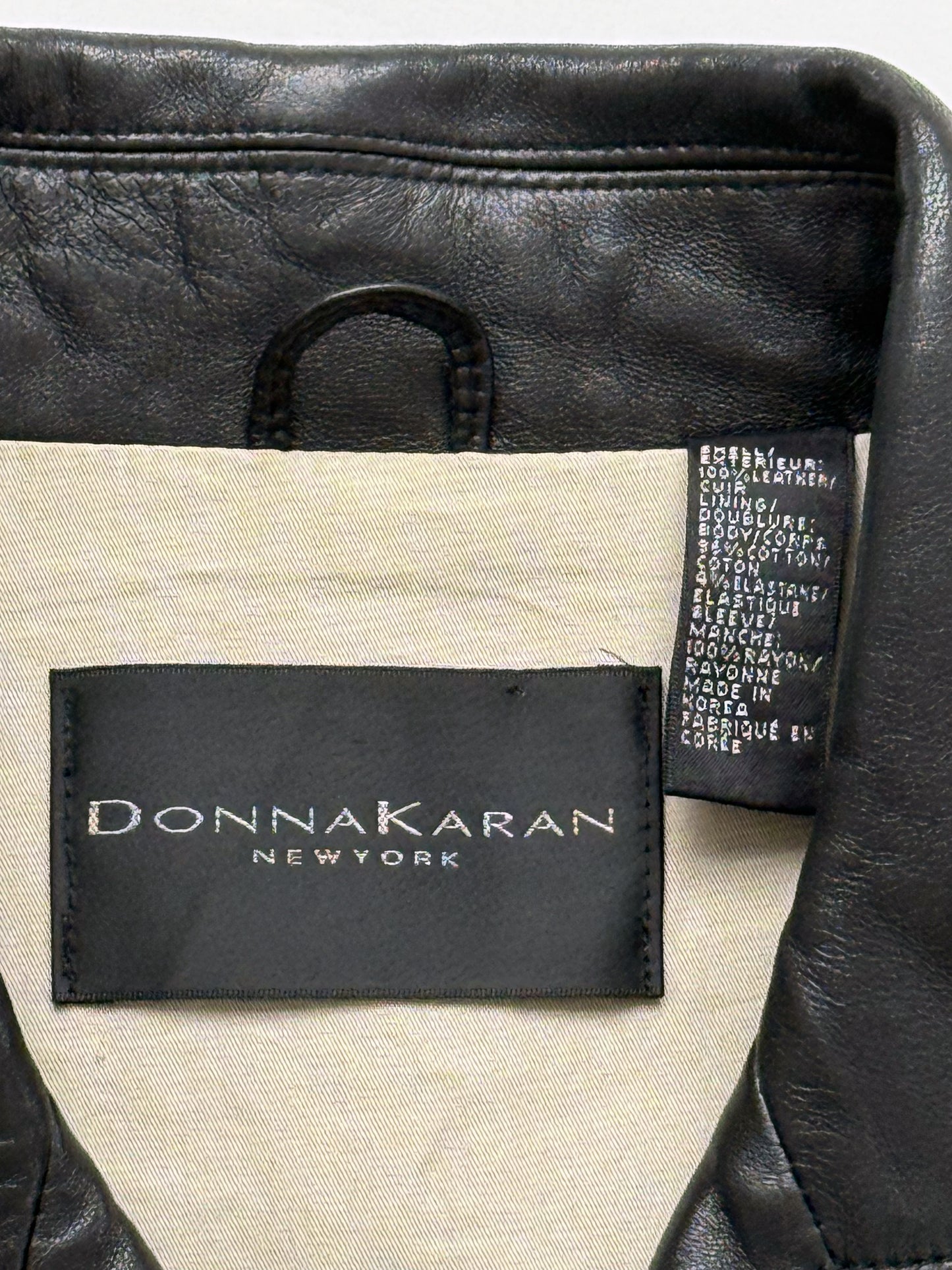 '00s Donna Karan New York Chore Jacket in Leather