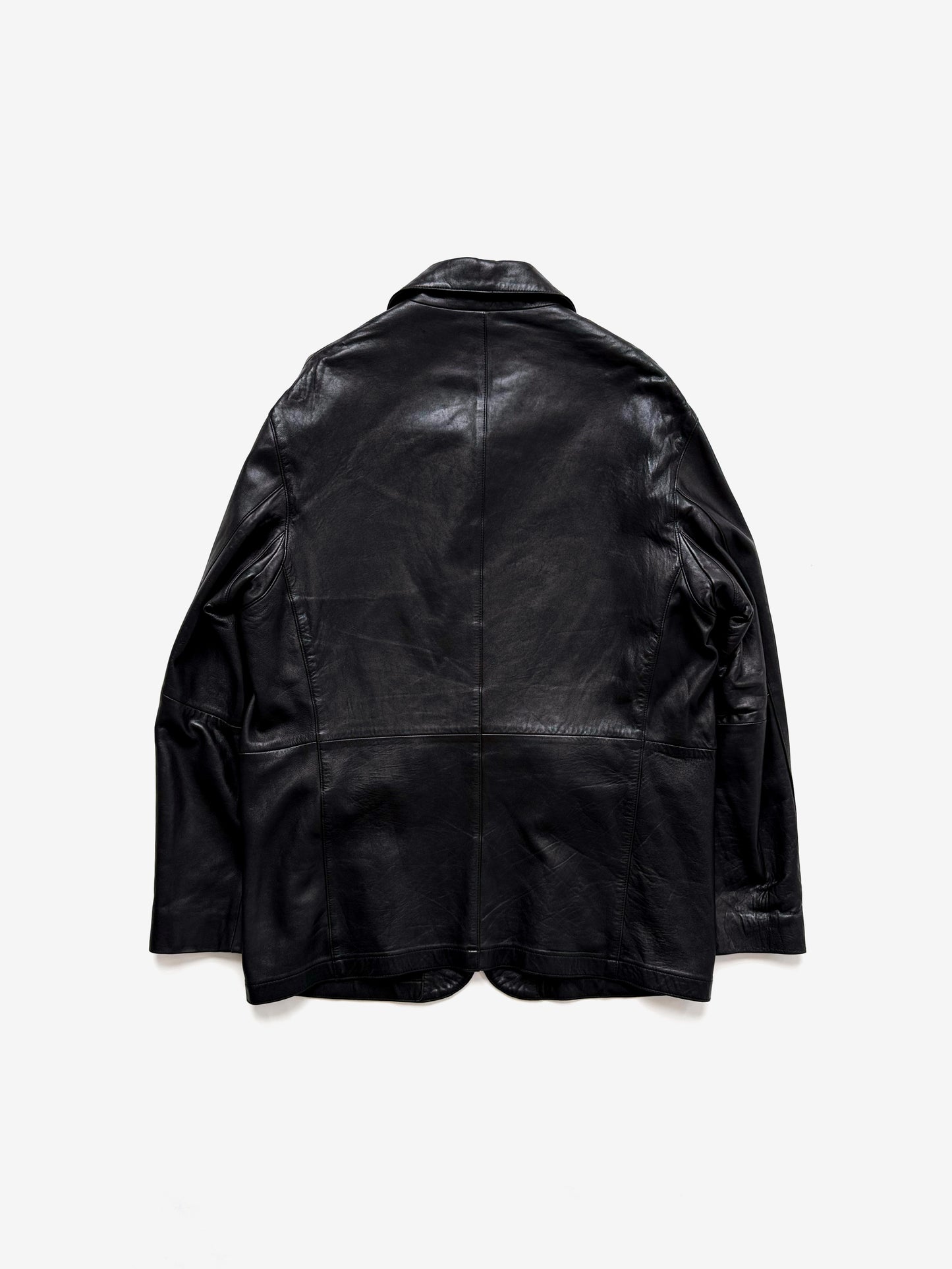 '00s Donna Karan New York Chore Jacket in Leather