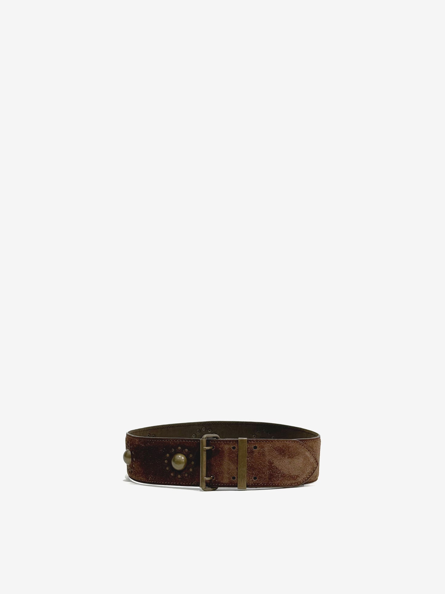 '90s Alaia Studs Belt in Suede