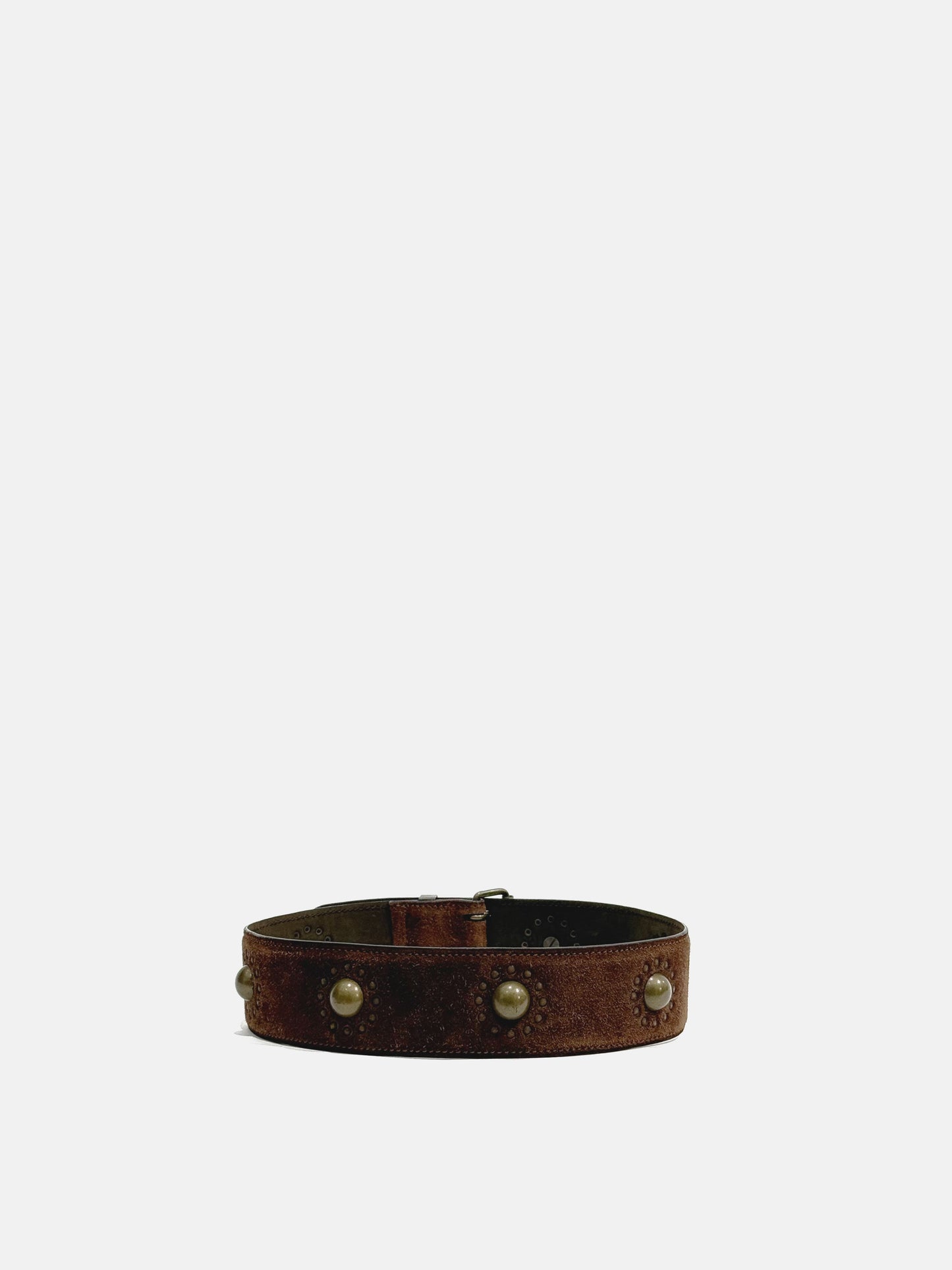 '90s Alaia Studs Belt in Suede
