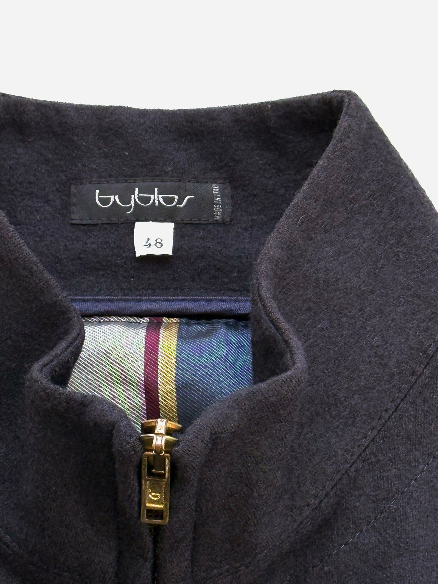 '00s Byblos Zip-up Knit Blouson in Wool