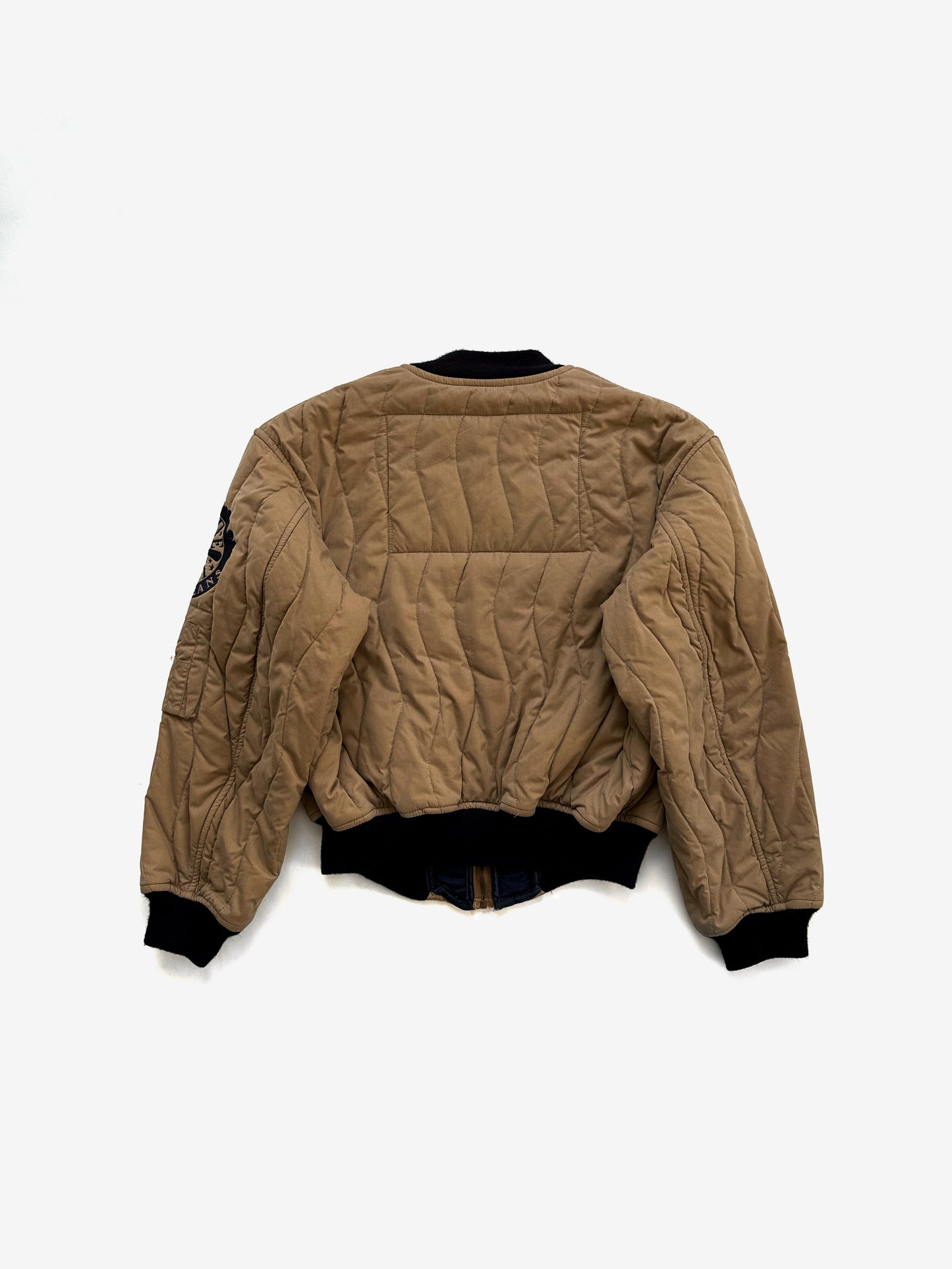 '90s Ferre Jeans by Gianfranco Ferre Quilted Bomber Jacket in Cotton