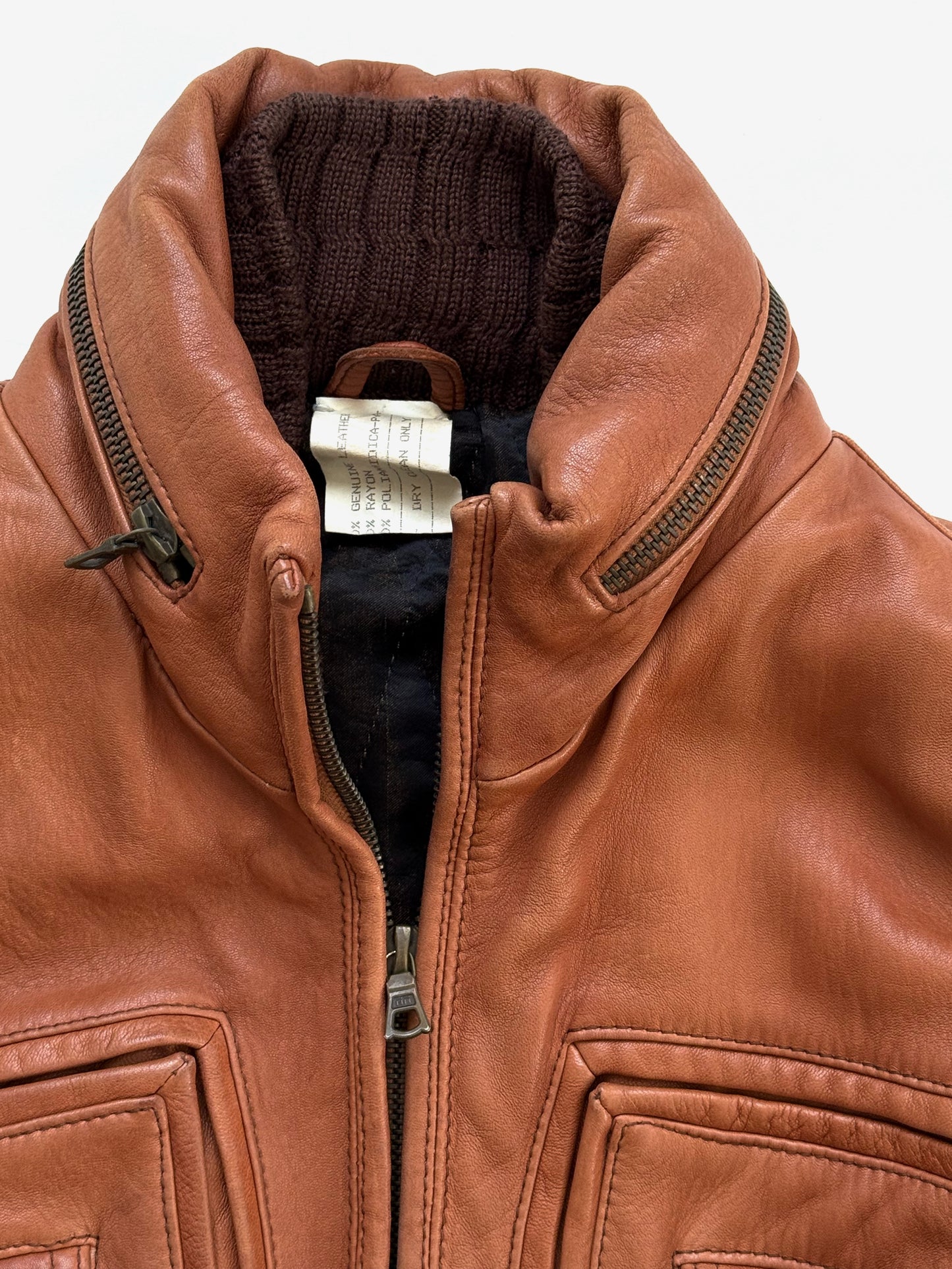 '90s Ruffo Bomber Jacket in Leather