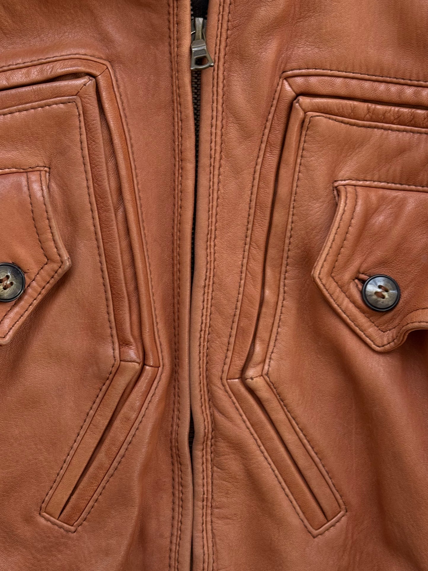 '90s Ruffo Bomber Jacket in Leather