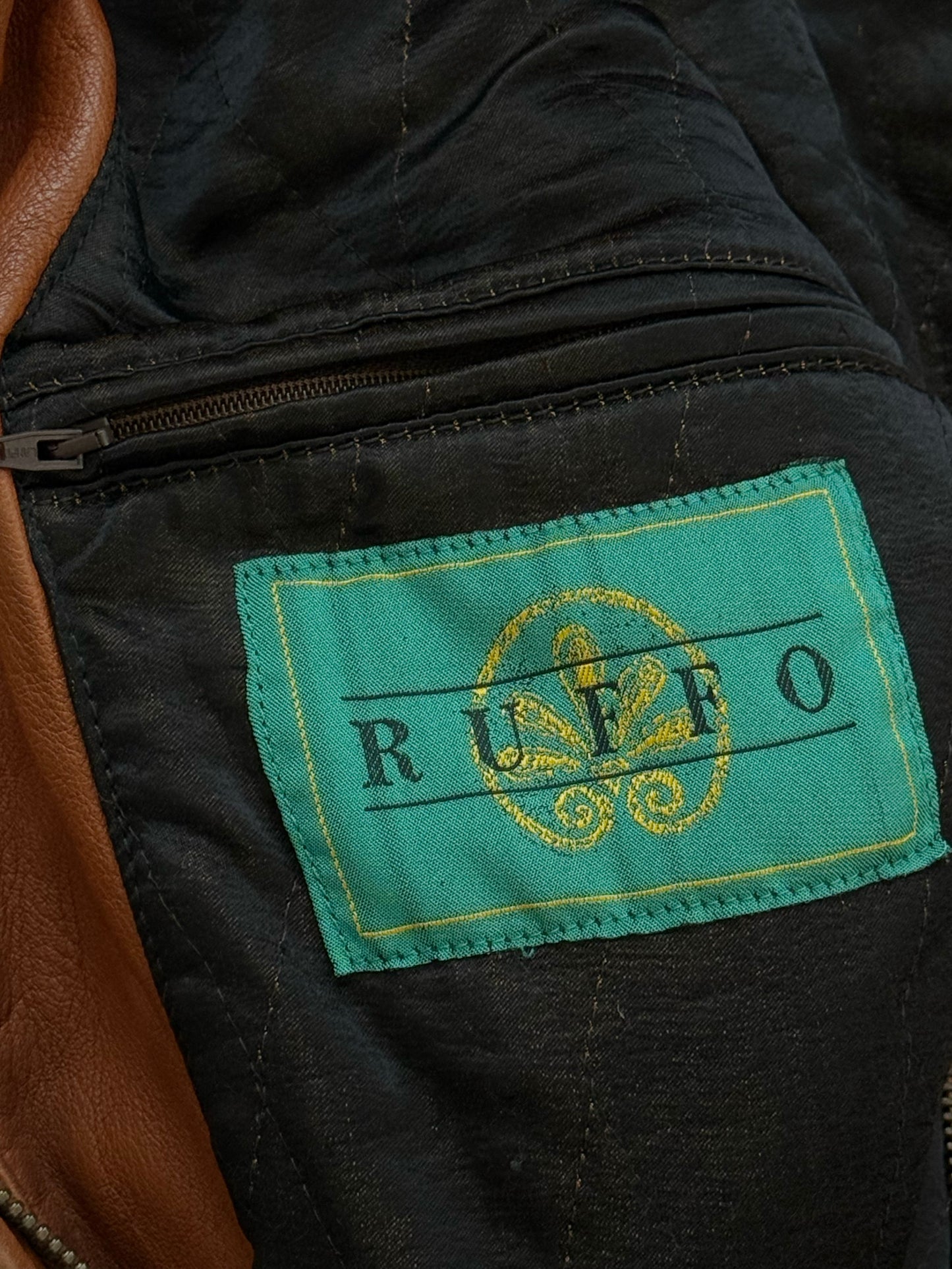 '90s Ruffo Bomber Jacket in Leather