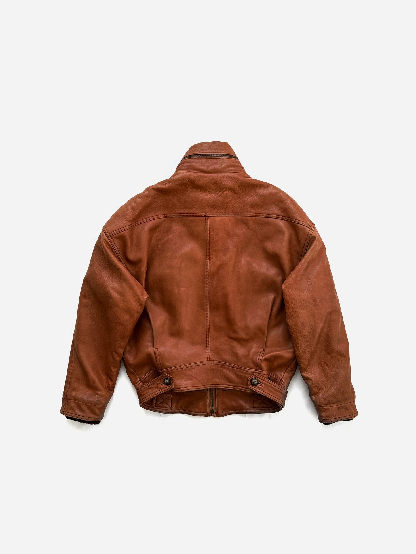 '90s Ruffo Bomber Jacket in Leather