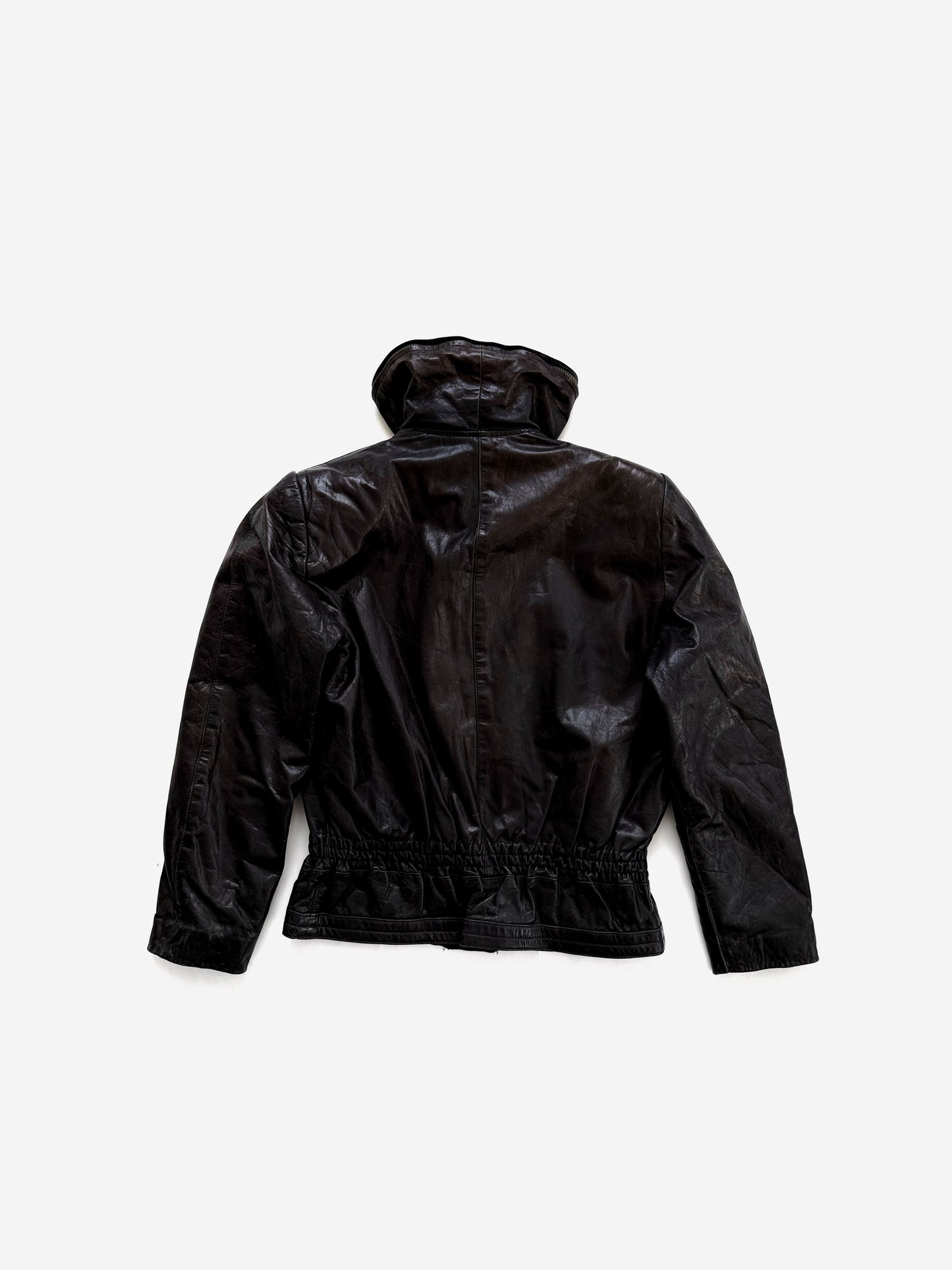'80s MANI by Giorgio Armani Zip-up Jacket in Leather