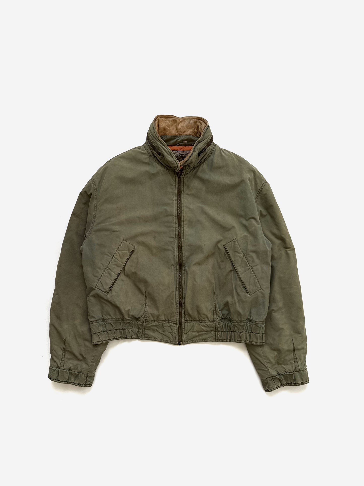 '90s Armani Jeans Gold Label Bomber Jacket in Cotton Nylon