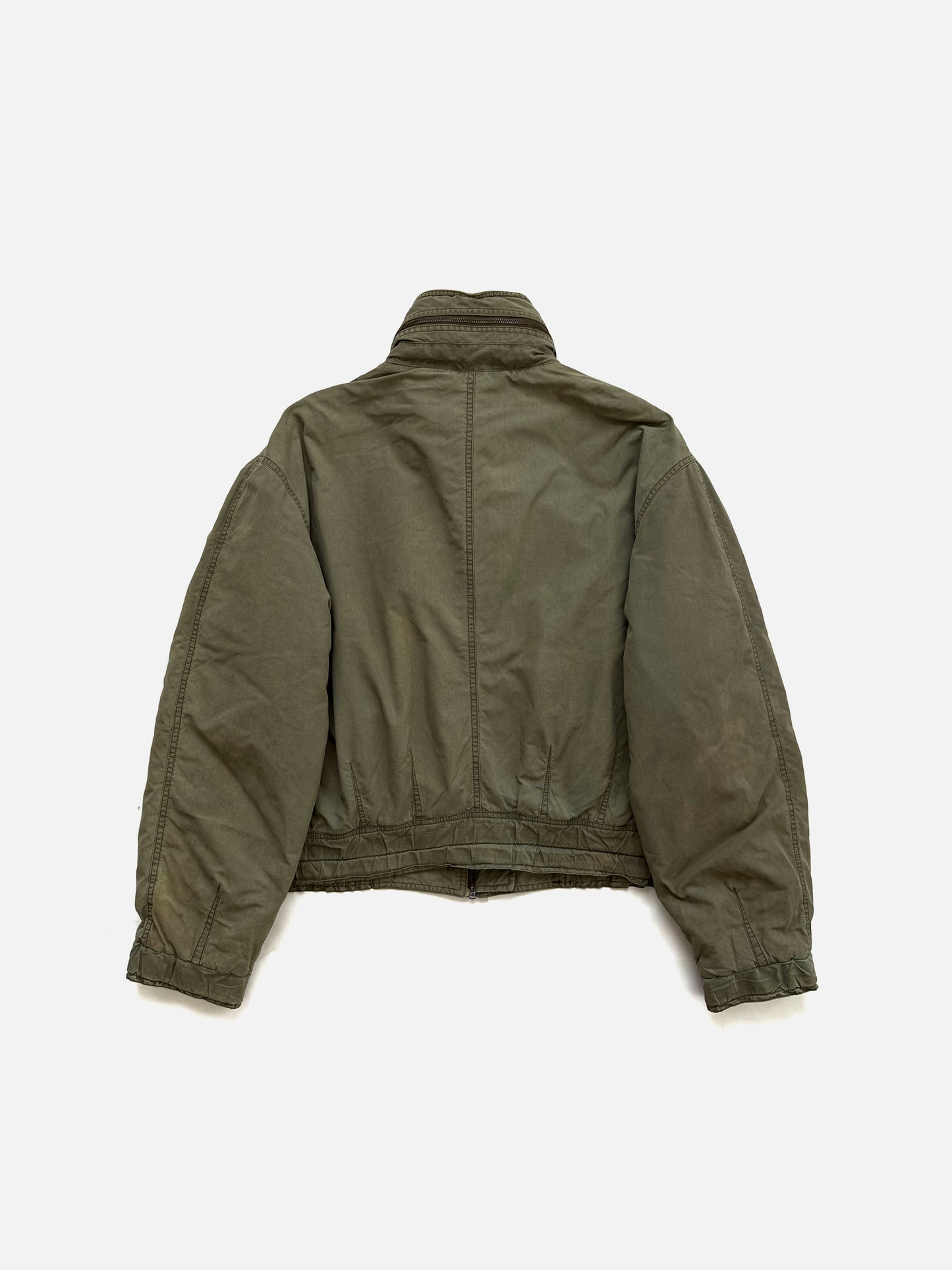 '90s Armani Jeans Gold Label Bomber Jacket in Cotton Nylon