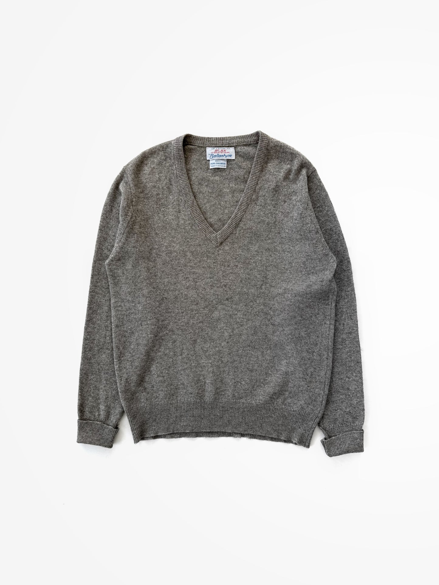 '80s Ballantyne V-neck Sweater in Cashmere