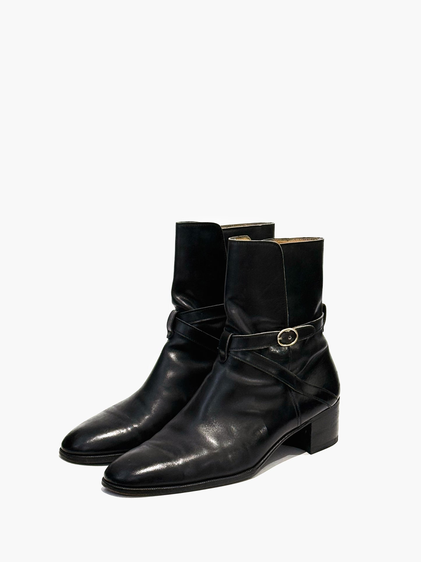 '70s Tanino Crisci Strap Boots in Leather