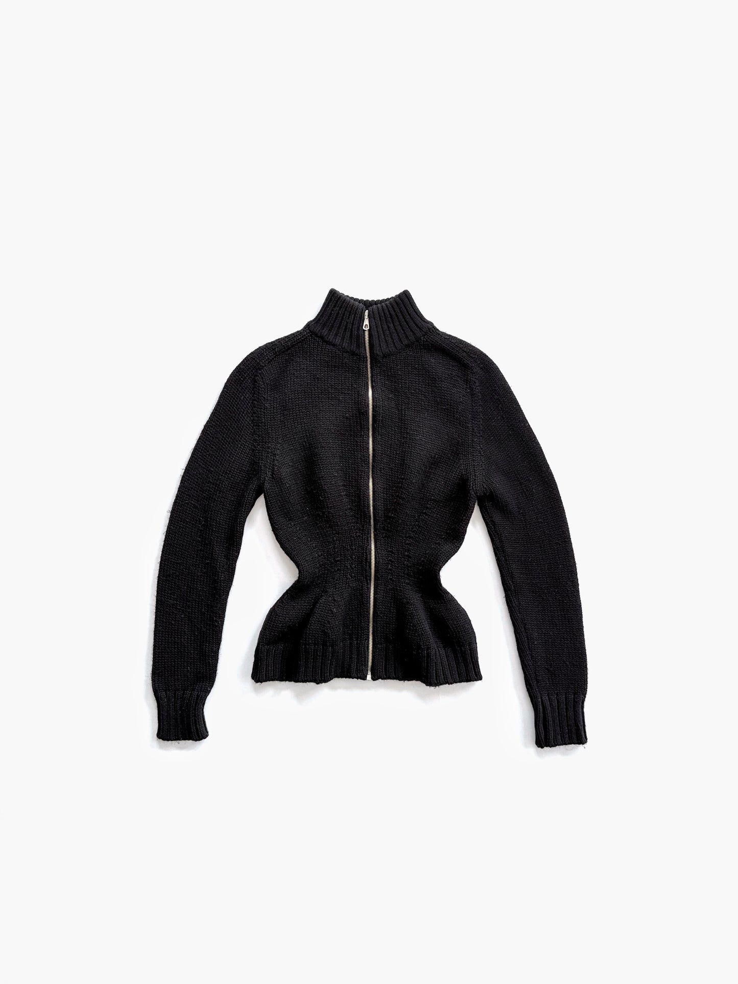 '90s Lawrence Steele Produced by Miss Deanna Zip-up Cardigan in Wool