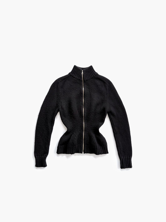 '90s Lawrence Steele Produced by Miss Deanna Zip-up Cardigan in Wool