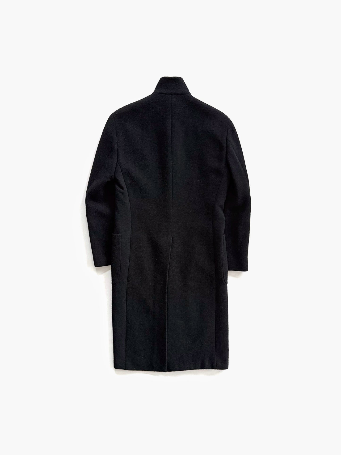 '90s Donna Karan New York Mao collar Coat in Wool Nylon