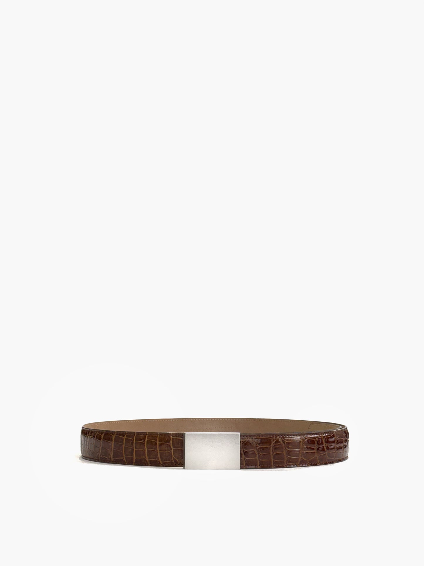 Vintage Crocodile Leather Belt with AB01 Buckle