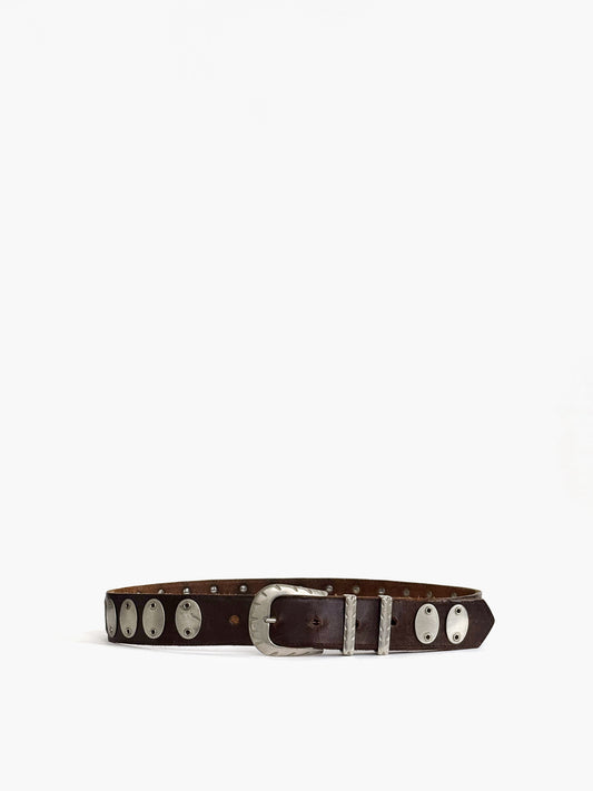 Medallion Belt in Leather