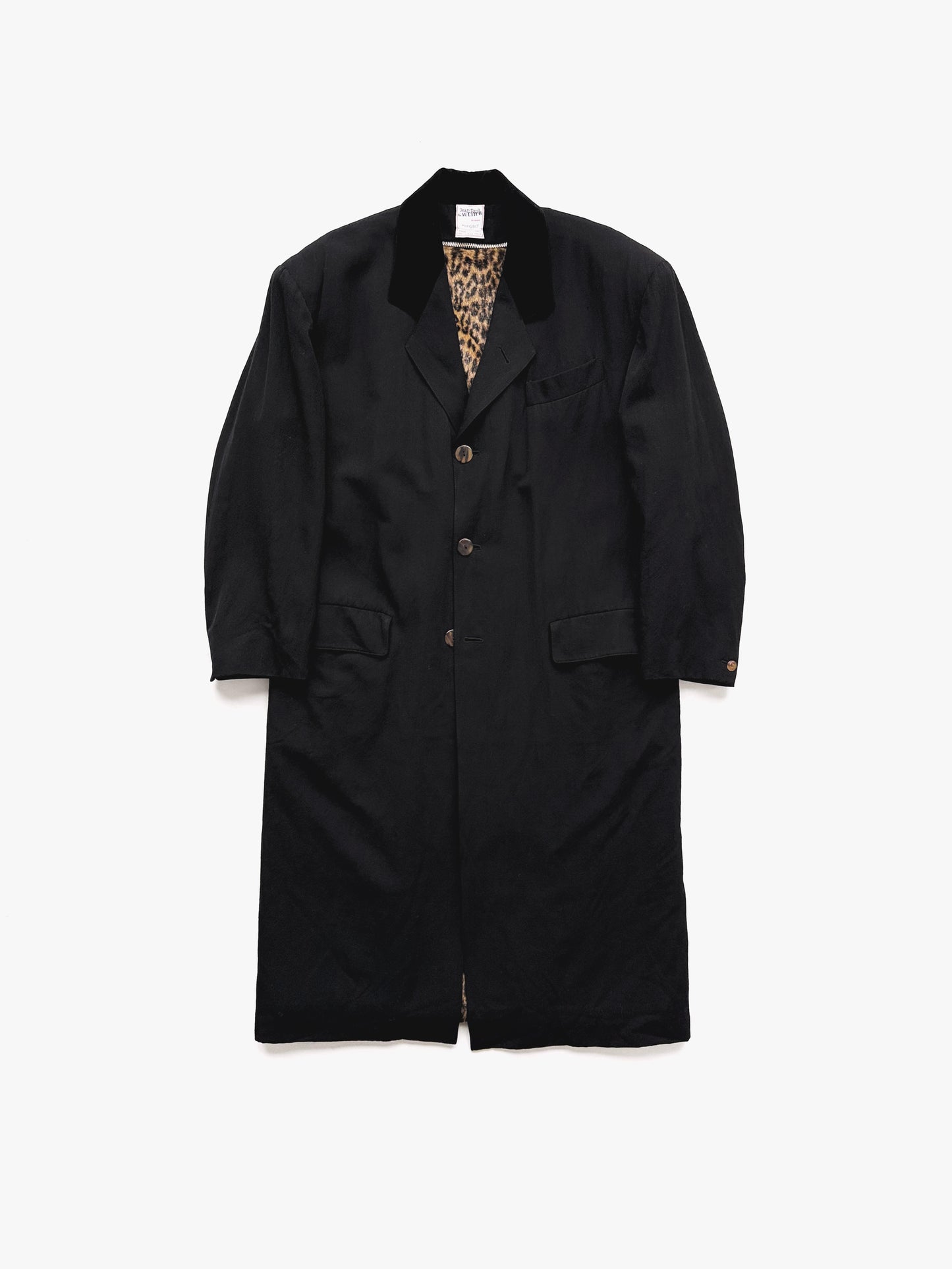 '80s Jean Paul Gaultier pour Gibo's Gabardine Coat in Wool