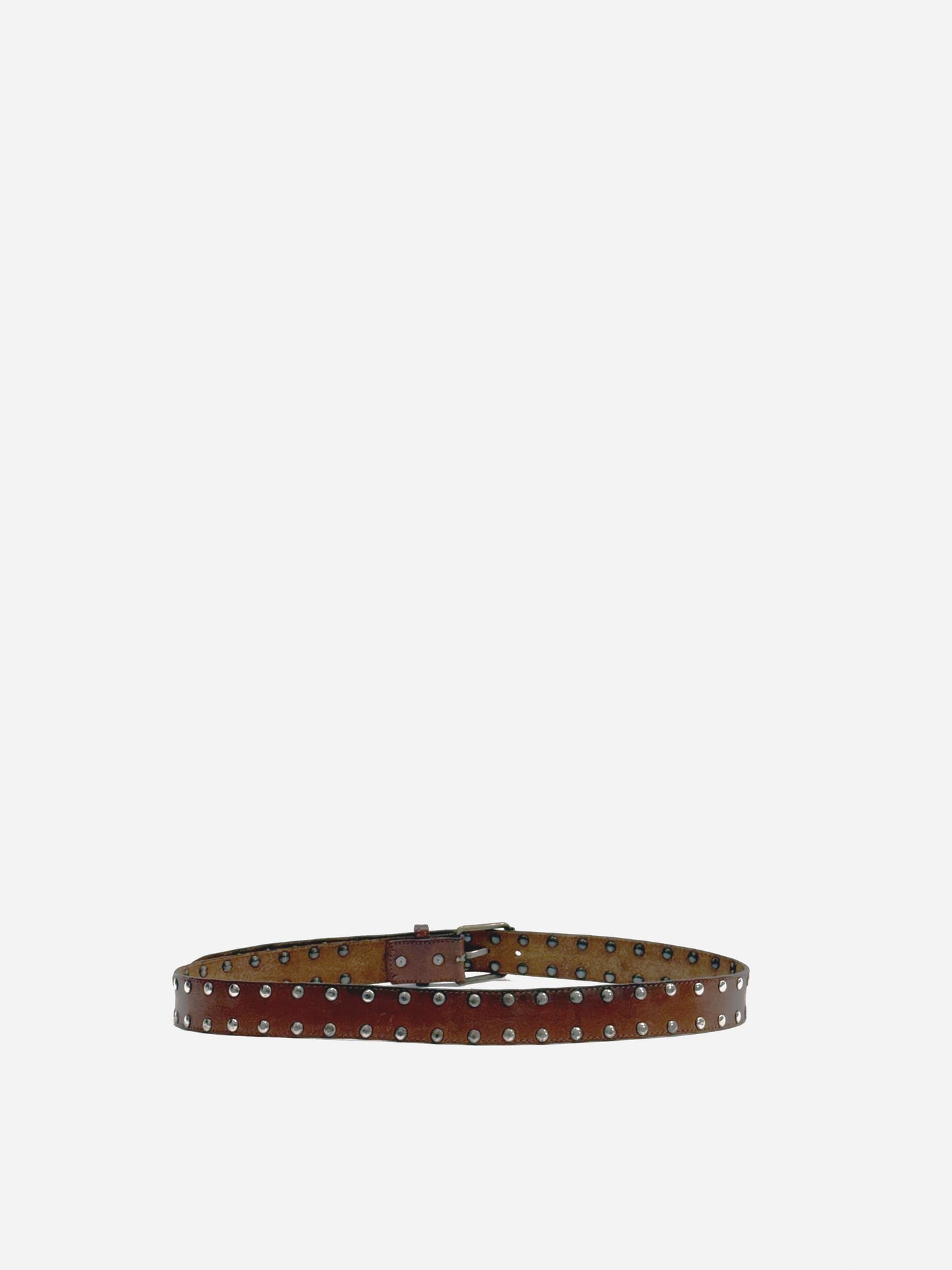 '80s Giorgio Armani Studs Belt in Leather