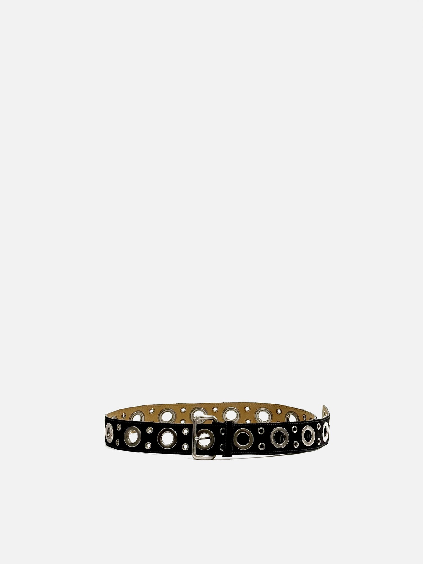 Prada Grommet Belt in Suede