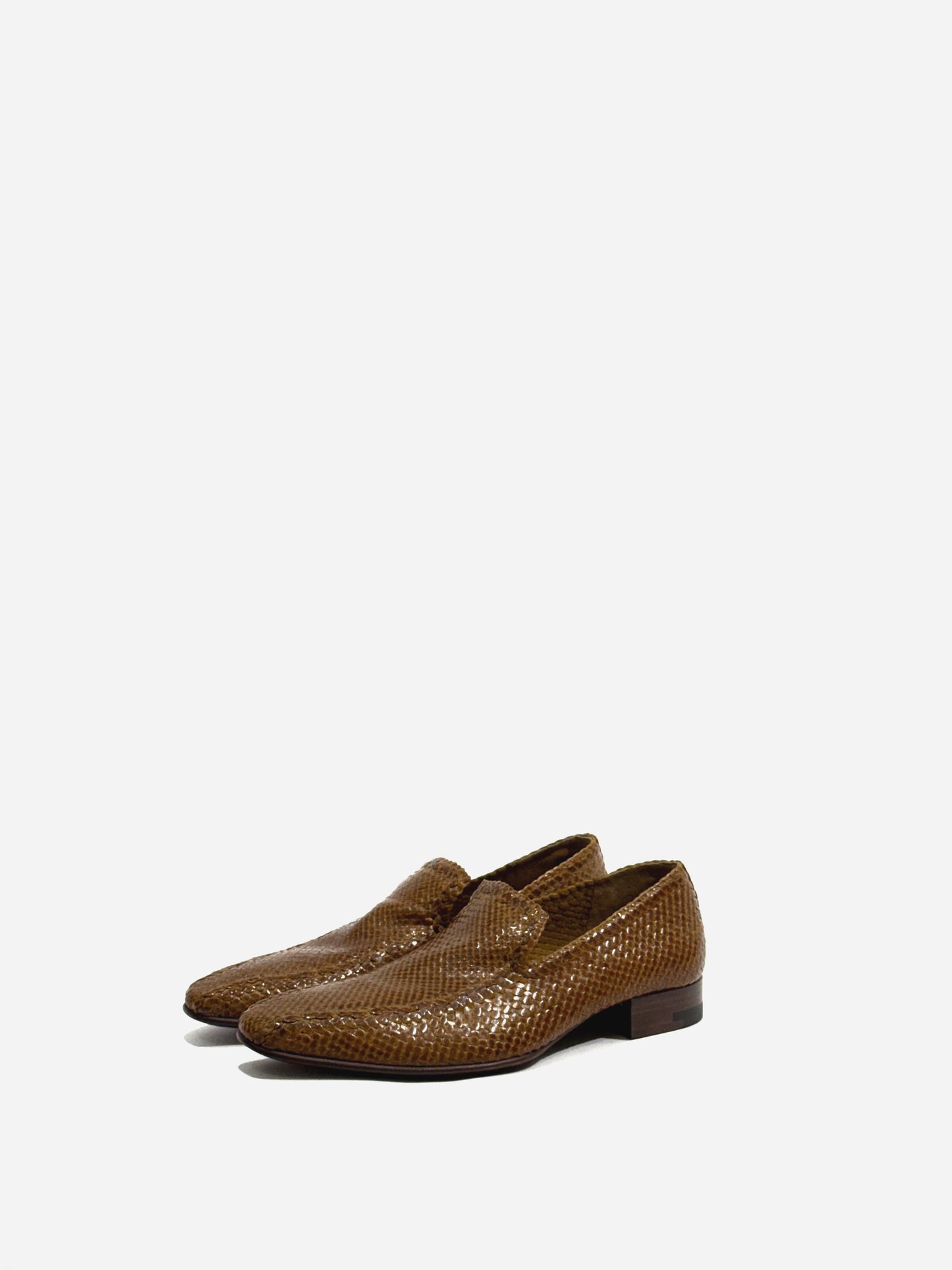 NOS A.Testoni Woven Loafers in Leather