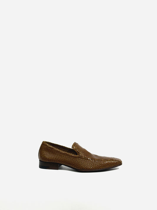NOS A.Testoni Woven Loafers in Leather
